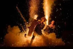 تصاویری دیدنی از جشن آتش و ترقه‌بازی ژاپنی‌ها