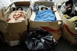 کارتن خواب‌های واقعی در سائوپائولو/عکس