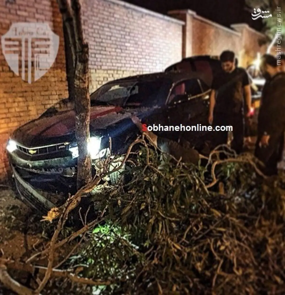 تصادف شدید شورلت کامارو در ایران/ عکس
