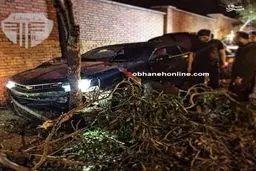 تصادف شدید شورلت کامارو در ایران/ عکس