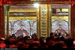 حال و هوای حرم امام حسین(ع) در شب هفتم محرم/ گزارش تصویری
