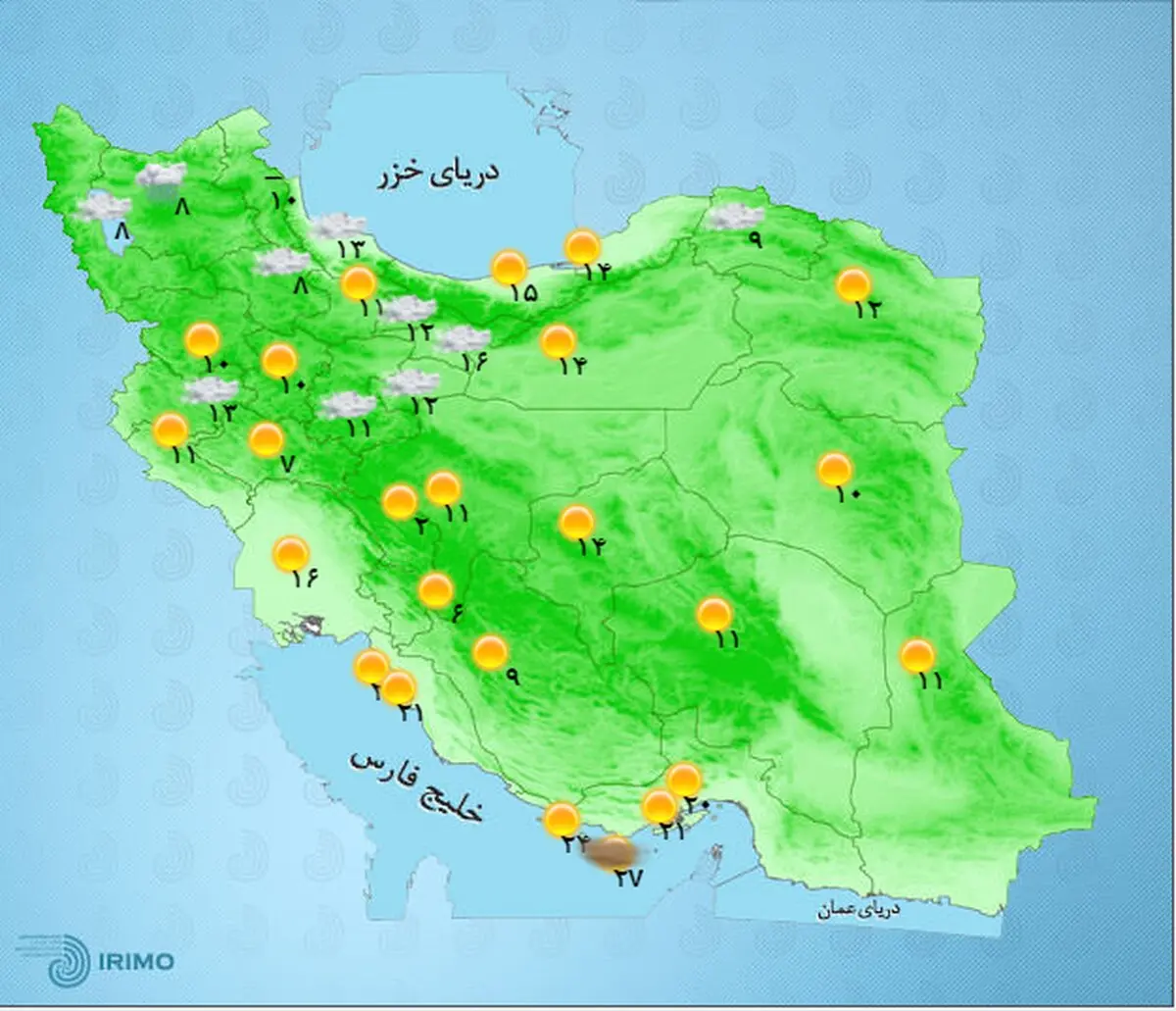 کدام استان‌ها از فردا بارانی می‌شود؟ +جدول