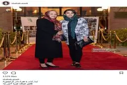 لیندا کیانی به همراه مادرش در ضیافت افطار خیریه لیلا بلوکات / عکس