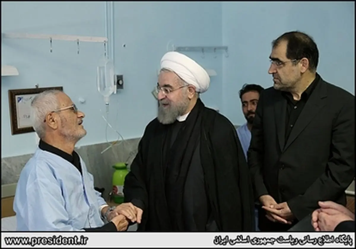 تصاویر بازدید روحانی از بیمارستان شهید دکتر فیاض بخش در عاشورای حسینی