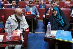 احوال‌پرسی رئیس شورای شهر تهران و ابتکار/عکس