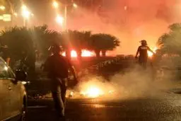 به آتش کشیدن پمپ بنزین‌ها در فرانسه / تصاویر