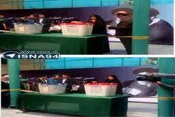حضور عفت مرعشی پای صندوق رای / عکس