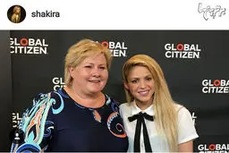 شکیرا در کنار خانم نخست وزیر/ عکس