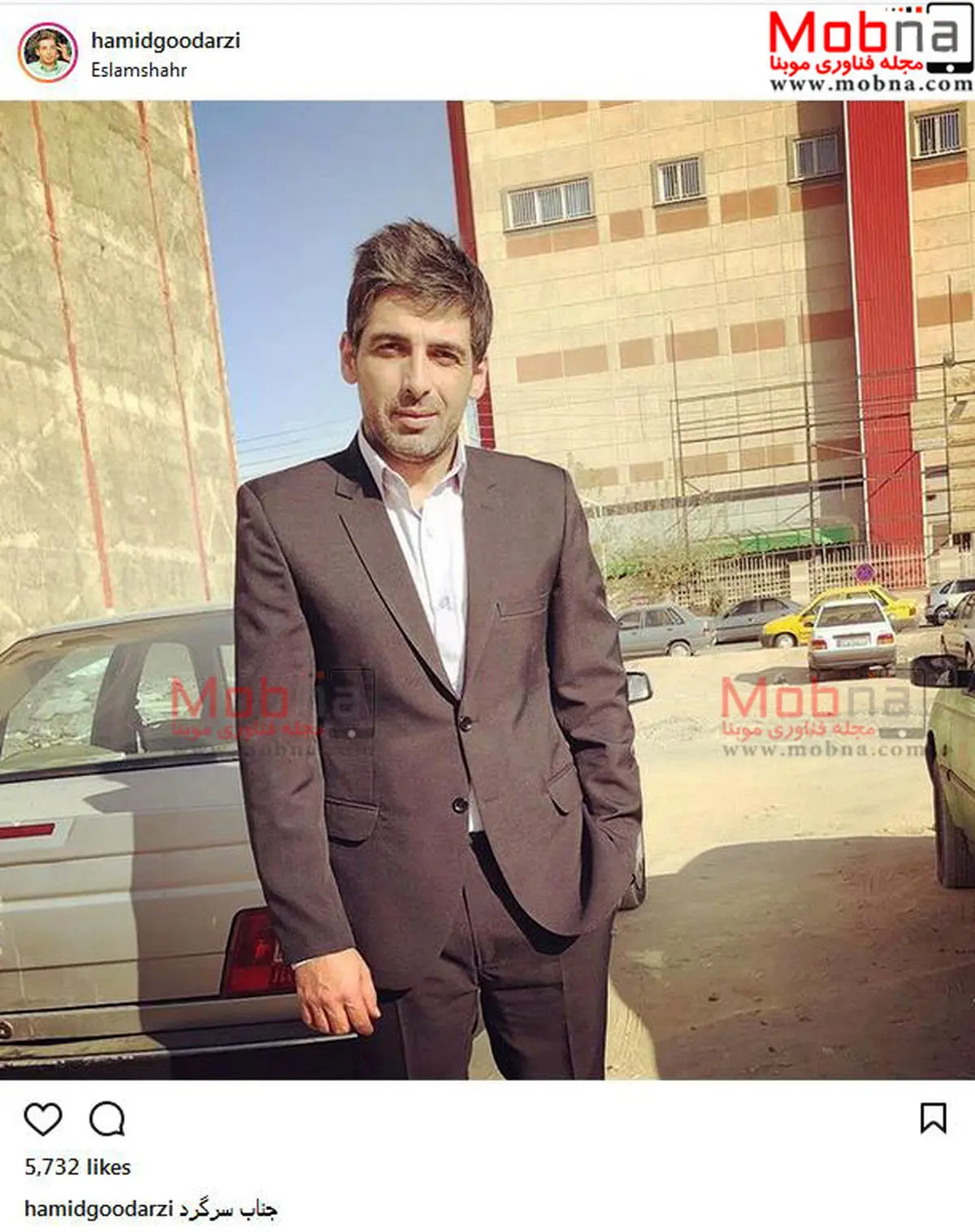 تیپ جناب سرگرد حمید گودرزی در پروژه ای جدید/ عکس