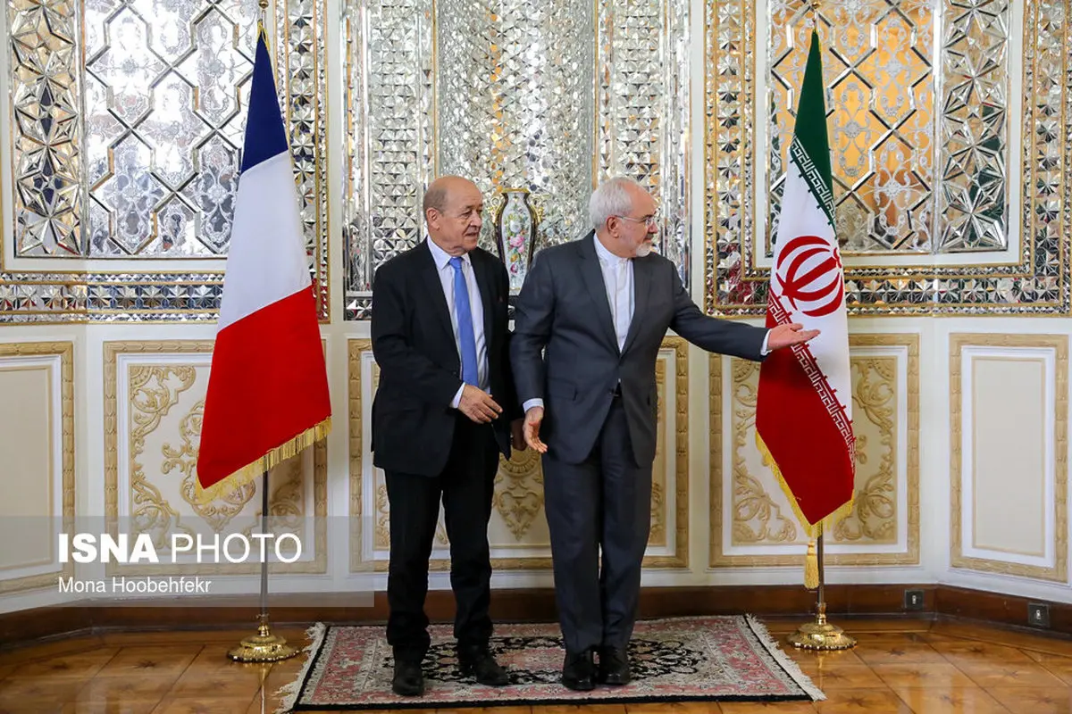تصاویری از دیدار وزیر امور خارجه فرانسه با ظریف