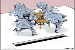 بازی جدید قالیباف، جلیلی و ضرغامی را ببینید! / کاریکاتور