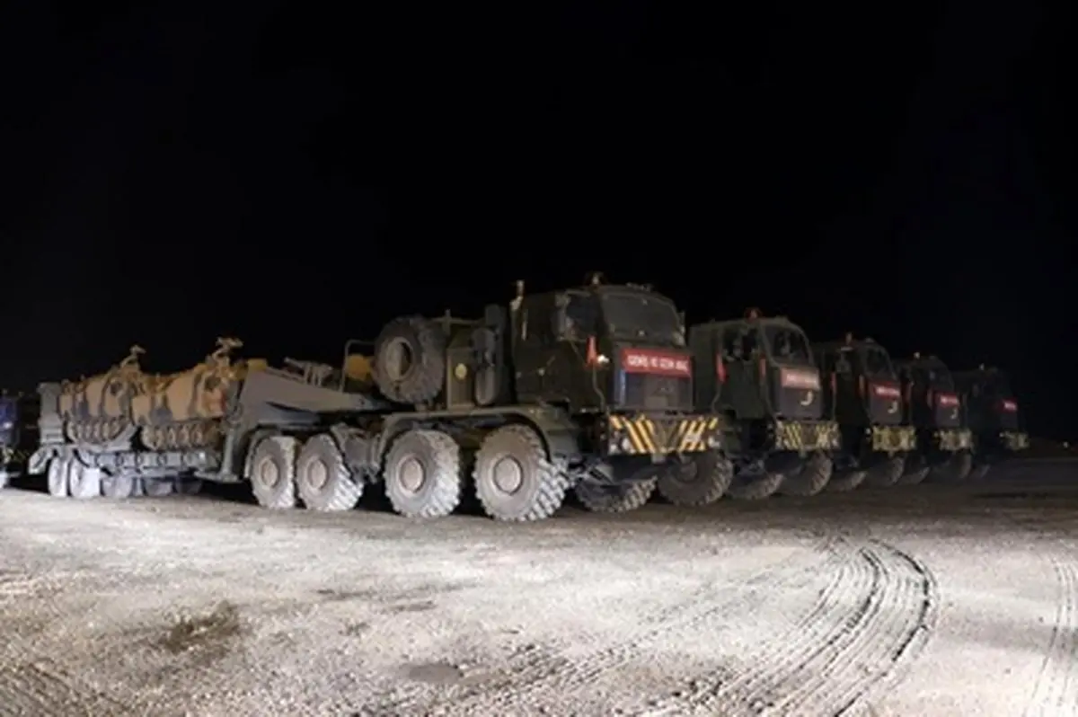 تصاویری از تجدید قوای ارتش ترکیه در عفرین