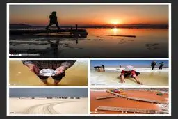 تصویری از  نفس‌های آخر دریاچه ارومیه