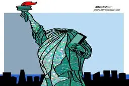 واکنش مجسمه آزادی به انتخاب ترامپ!