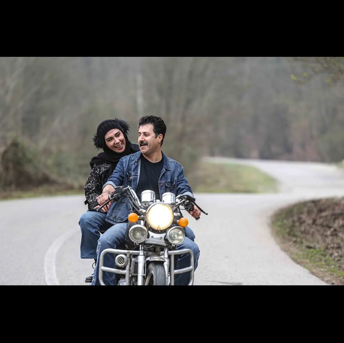 عکس رحمت و همسرش به سبک فیلم همسفر