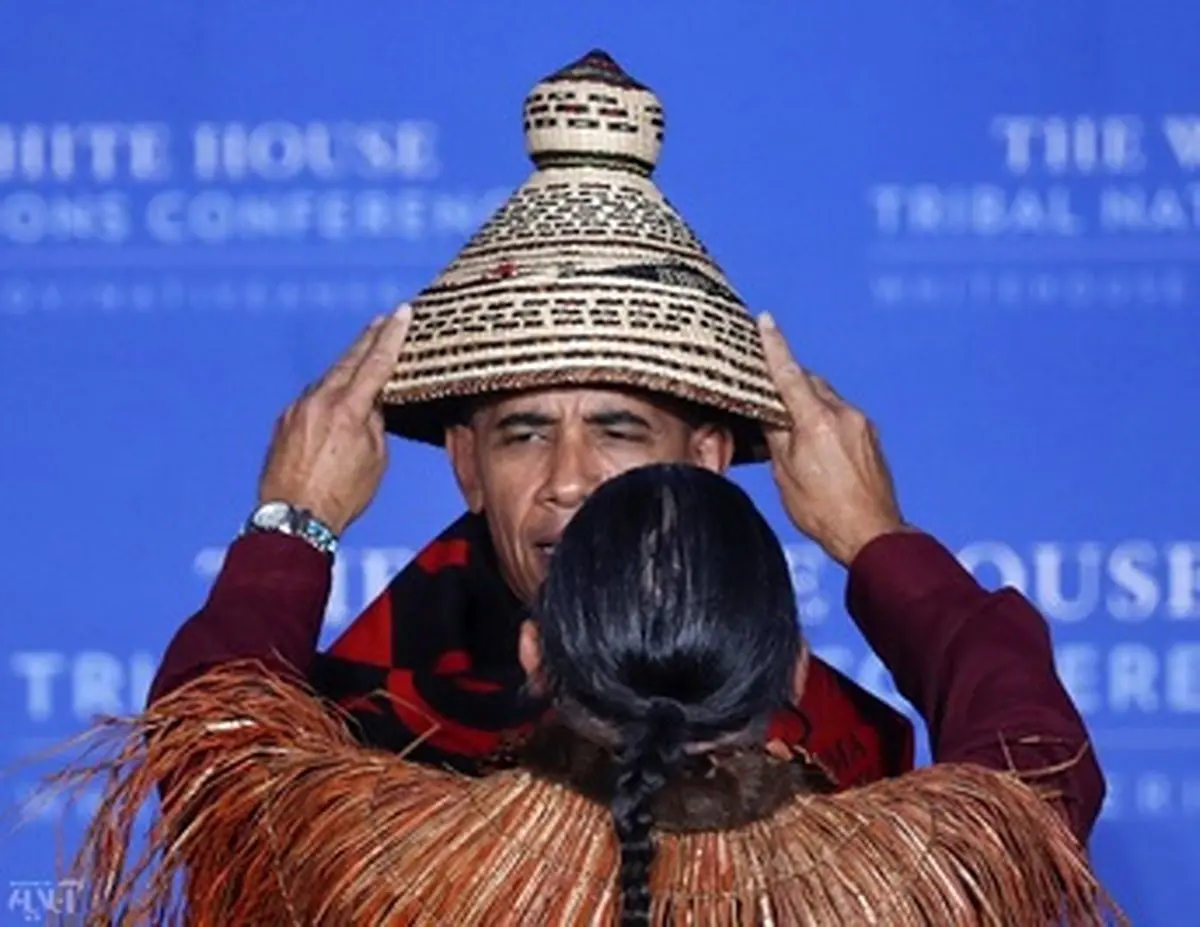 کلاه گشادی که سر اوباما رفت!/تصاویر