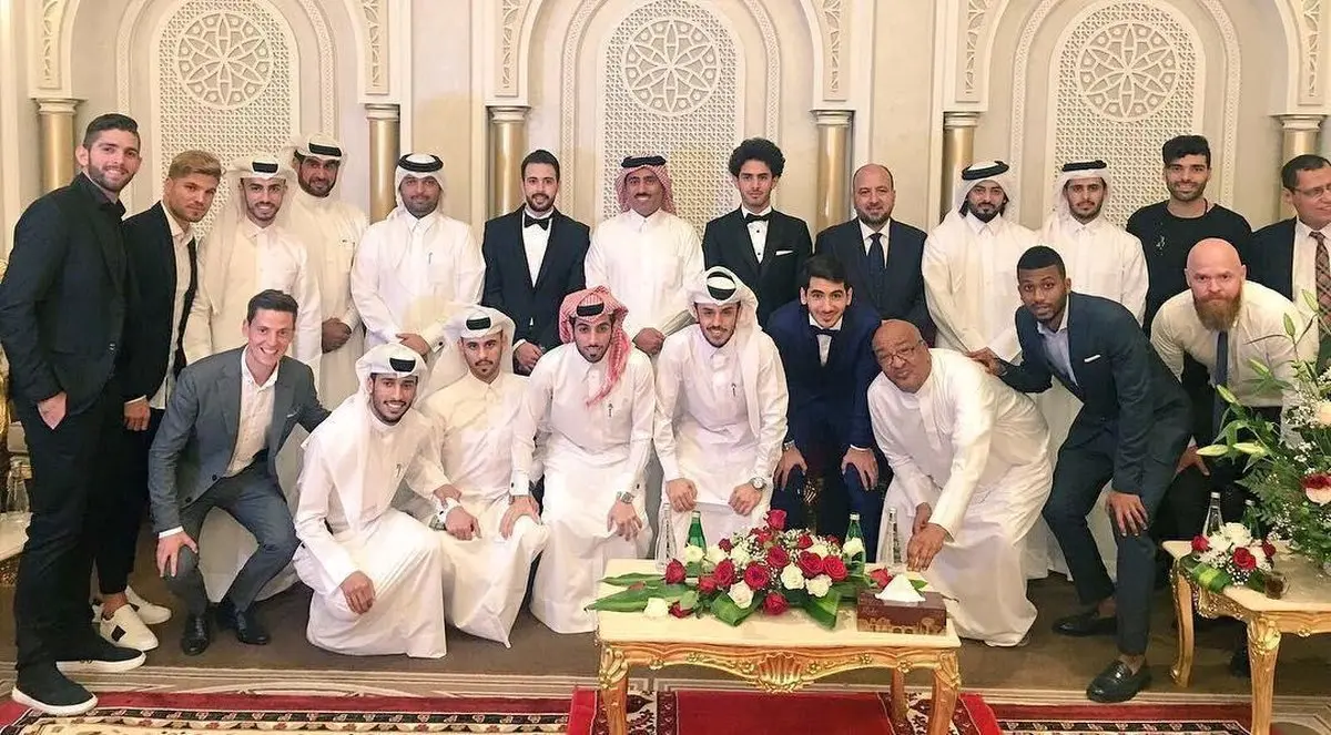 تیپ مهدی طارمی در جشن عروسی هم تیمی اش در قطر /عکس