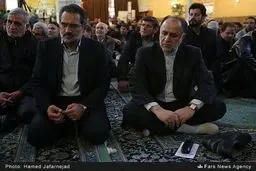 مراسم ختم مادر احمدی‌نژاد با حضور مشایی، حسین فریدون، فرمانده سپاه، وزرای دولت سابق، کلهر، رامین و ..../گزارش تصویری
