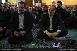 مراسم ختم مادر احمدی‌نژاد با حضور مشایی، حسین فریدون، فرمانده سپاه، وزرای دولت سابق، کلهر، رامین و ..../گزارش تصویری