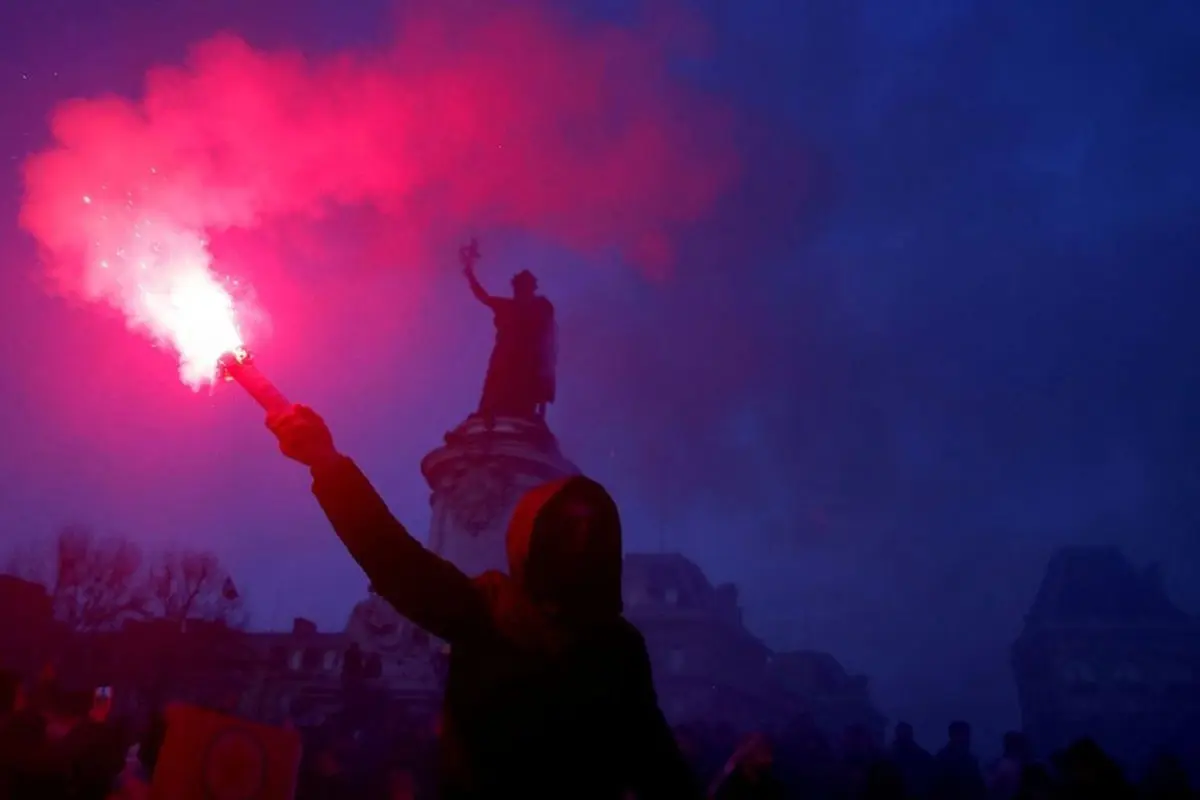 عکس / اعتراضات مردم فرانسه به طرح اصلاح قانون بازنشستگی در پاریس