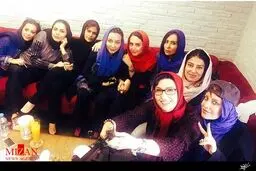 بازیگران معروف زن در حال تماشای دربی/ عکس