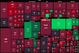 ریزش ۵ هزار واحدی شاخص بورس امروز 21 فروردین + نقشه بازار بورس