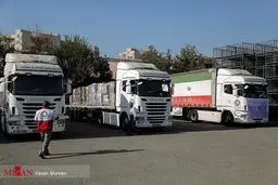 تصاویری از بارگیری محموله جمعیت هلال احمر ایران برای مسلمانان میانمار