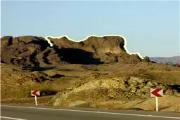 تصویری از نقشه ایران در نمای یک کوه ایرانی + عکس