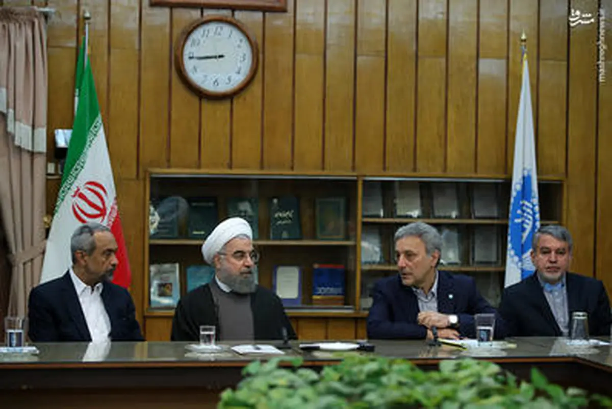 حواشی حضور روحانی در دانشگاه تهران/تصاویر