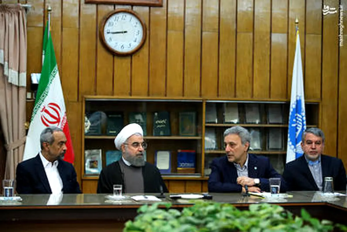 حواشی حضور روحانی در دانشگاه تهران/تصاویر