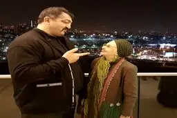 عکسی از کتایون‌ ریاحی با بادیگارد جنیفرلوپز