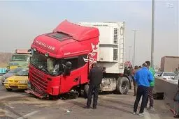 تصادف هولناک تریلی با دو پراید/تصاویر