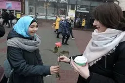 تصاویری زیبا از روز جهانی حجاب در اوکراین/ تصاویر