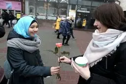 تصاویری زیبا از روز جهانی حجاب در اوکراین/ تصاویر