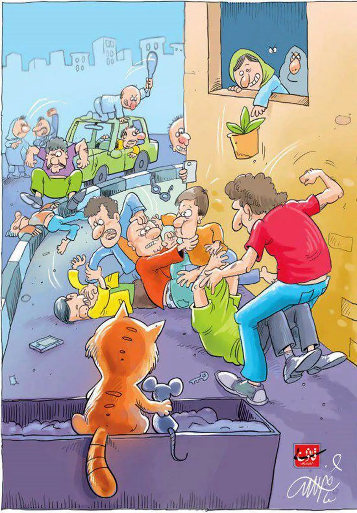 اینم دومین عامل مرگ و میر ایرانی‌ها!/کاریکاتور