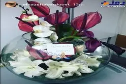 هديه اكبر عبدى براى الناز شاكردوست/عکس