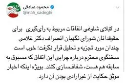 سوال توئیتری محمود صادقی: پشت پرده انصراف یک حقوقدان شورای نگهبان در لحظات آخر چه بود؟