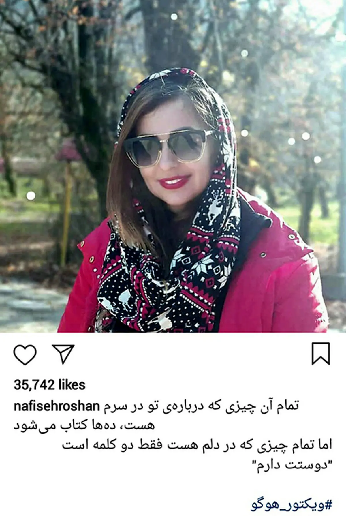 تمام آن چیزی که نفیسه روشن در سر دارد+عکس