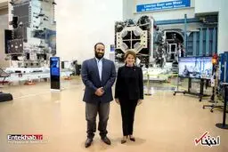 تیپ جالب و عجیب ولیعهد عربستان در شرکت تولید صنایع نظامی آمریکا/تصاویر