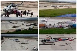 عکس/امدادرسانی به سیل زدگان در فرودگاه خرم‌آباد