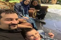 سلفی مهراب قاسم خانی و شقایق دهقان در برنامه زنده رود/ عکس