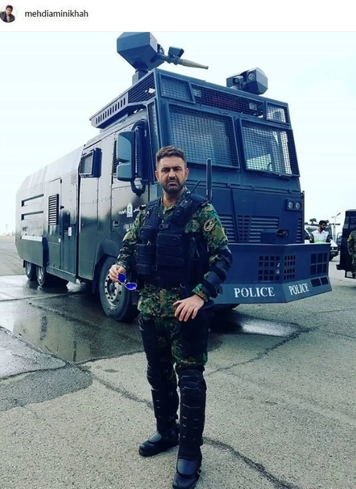 بازیگر معروف در لباس نظامی + عکس