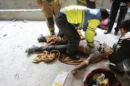 سقوط مرگبار کارگر جوان از طبقه ششم/تصاویر