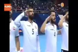 فیلم / سلام نظامی ملی‌پوشان هندبال به پرچم ایران