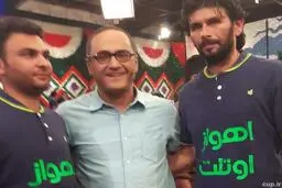 قهرمانان لیگ در خندوانه/ عکس