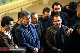 جواد رضویان و حسین رفیعی در مراسم تشییع عارف لرستانی/عکس