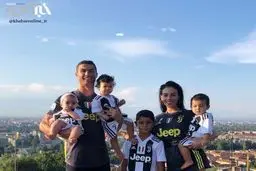 ‏رونمایی رونالدو از خانواده یوونتوسی‌اش در اینستاگرام