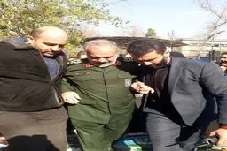 حضور سردار فدوی در مراسم تشییع پیکر سردار سلیمانی + عکس