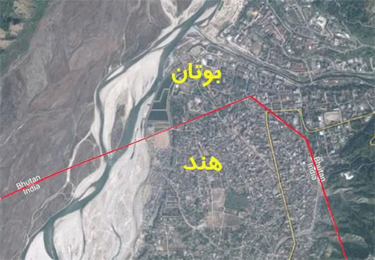تفاوت جالب هند و بوتان در یک شهر مرزی /عکس