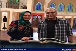 عکس یادگاری الهام حمیدی و مدیری در دورهمی
